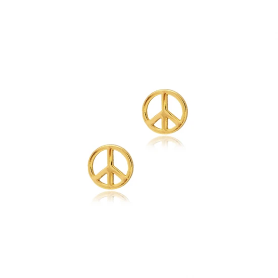 Piece Sign Tiny 925 Sterling Silver Earrings Piece Sign Tiny 925 Sterling Silver Earrings