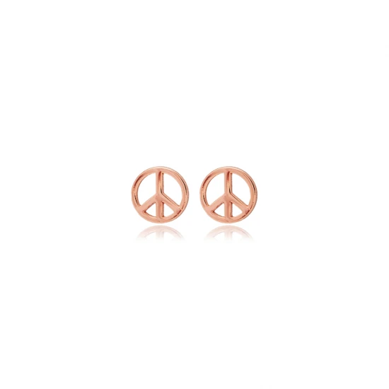 Piece Sign Tiny 925 Sterling Silver Earrings Piece Sign Tiny 925 Sterling Silver Earrings
