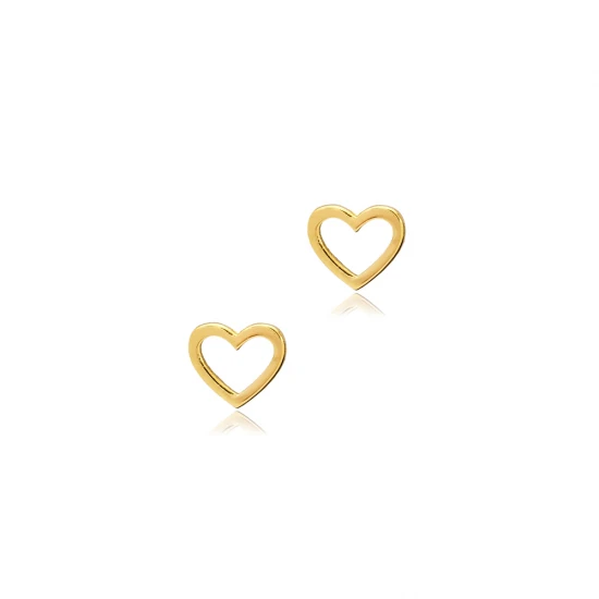 Tiny Hollow Heart 925 Sterling Silver Earrings Tiny Hollow Heart 925 Sterling Silver Earrings