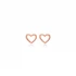 Tiny Hollow Heart 925 Sterling Silver Earrings