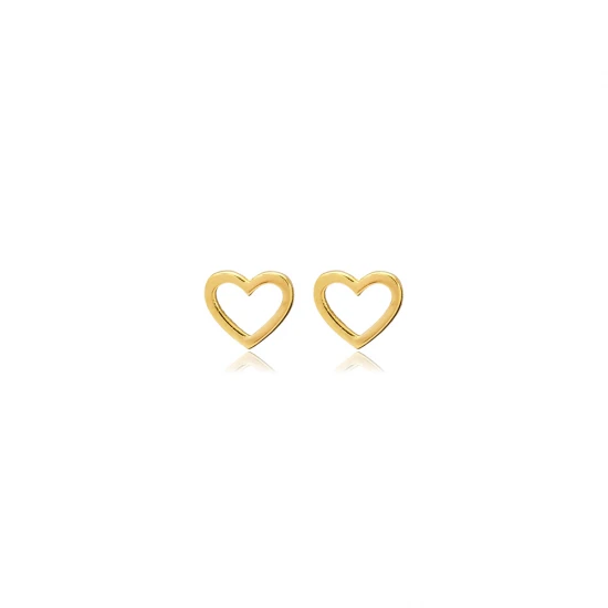 Tiny Hollow Heart 925 Sterling Silver Earrings Tiny Hollow Heart 925 Sterling Silver Earrings