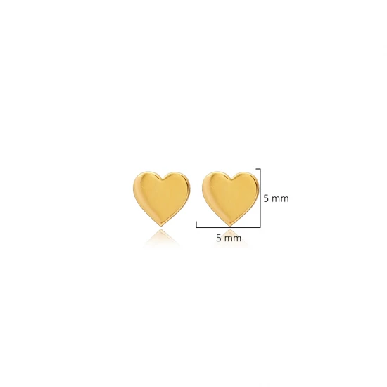 Turkish Heart Tiny 925 Sterling Silver Earrings