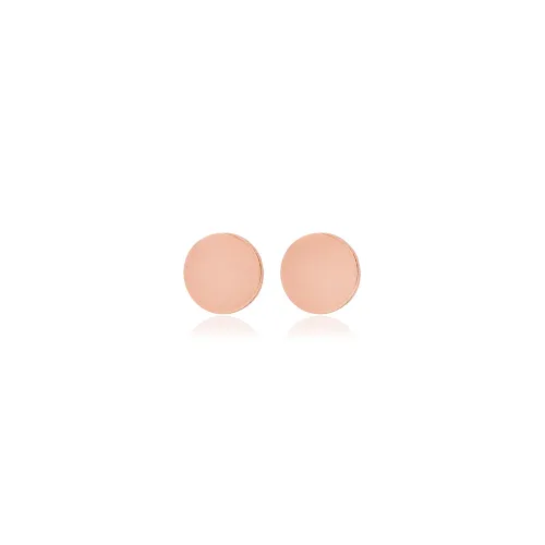 Plain Round Tiny 925 Sterling Silver Earrings