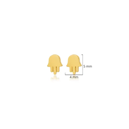 Turkish Hamsa Tiny 925 Sterling Silver Earrings