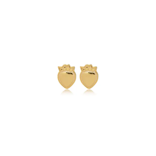 Hazelnut Tiny 925 Silver Stud Earrings Hazelnut Tiny 925 Silver Stud Earrings