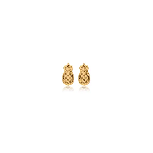 Pineapple Tiny 925 Sterling Silver Earrings