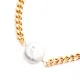 Natural Pearl Gourmet Chain Sterling Silver Bracelet Natural Pearl Gourmet Chain Sterling Silver Bracelet