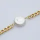 Natural Pearl Gourmet Chain Sterling Silver Bracelet Natural Pearl Gourmet Chain Sterling Silver Bracelet