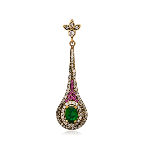 Emerald CZ Oval 925 Sterling Silver Necklace Emerald CZ Oval 925 Sterling Silver Necklace