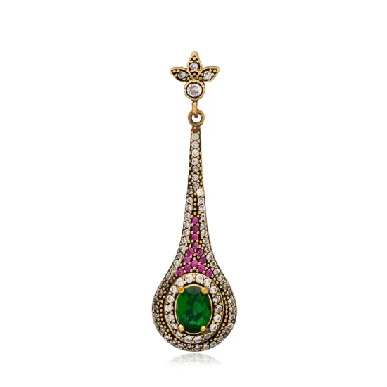 Emerald CZ Oval 925 Sterling Silver Necklace Emerald CZ Oval 925 Sterling Silver Necklace