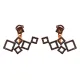 Ear Jack Double Side Turquoise Cube 925 Silver Earrings Ear Jack Double Side Turquoise Cube 925 Silver Earrings