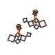 Ear Jack Double Side Turquoise Cube 925 Silver Earrings Ear Jack Double Side Turquoise Cube 925 Silver Earrings