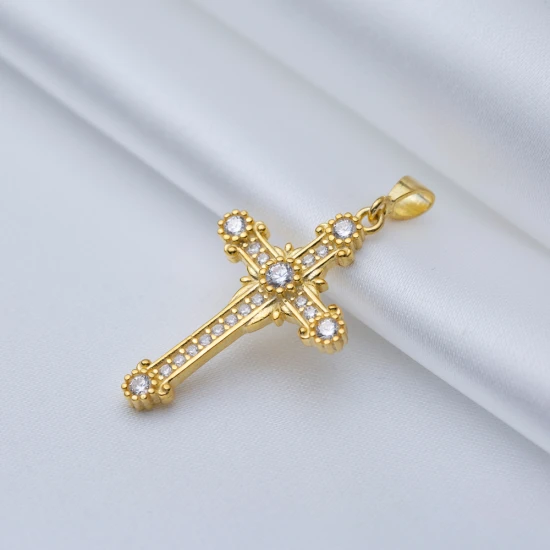 Cross Religious CZ 925 Sterling Silver Pendant Cross Religious CZ 925 Sterling Silver Pendant