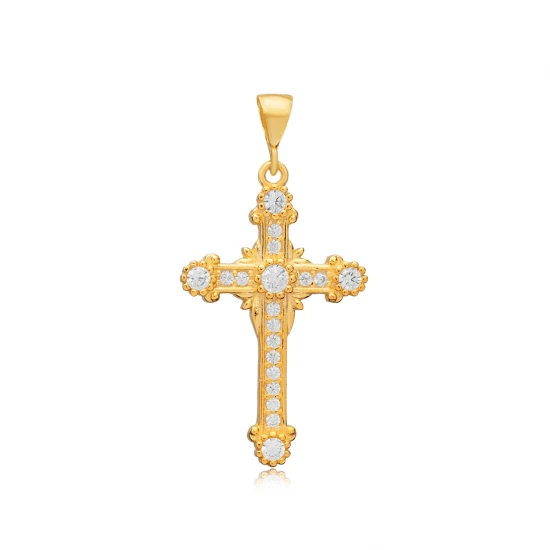 Cross Religious CZ 925 Sterling Silver Pendant Cross Religious CZ 925 Sterling Silver Pendant