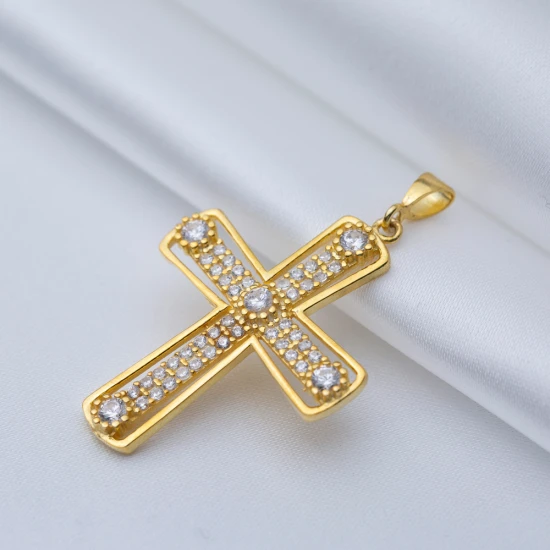 Turkish CZ Cross 925 Sterling Silver Pendant Turkish CZ Cross 925 Sterling Silver Pendant