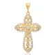 White CZ Cross Design Religious Silver Charm White CZ Cross Design Religious Silver Charm