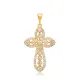 White CZ Cross Design Religious Silver Charm White CZ Cross Design Religious Silver Charm