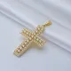 Cross CZ Classic Religious Silver Pendant