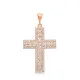Cross CZ Classic Religious Silver Pendant