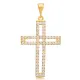 CZ Stone Cross Charm Pendant 925 Silver CZ Stone Cross Charm Pendant 925 Silver