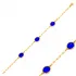 Sapphire Quartz Three Oval Bezel 925 Silver Bracelet