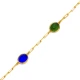 Multicolor Quartz Three Oval Bezel 925 Silver Bracelet - Sade 925 Silver Jewelry