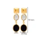 Black Quartz Oval 925 Sterling Silver Earrings Black Quartz Oval 925 Sterling Silver Earrings