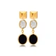 Black Quartz Oval 925 Sterling Silver Earrings Black Quartz Oval 925 Sterling Silver Earrings