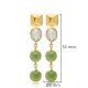 Quartz Round Oval Gold Bezel Sterling Silver Earrings Quartz Round Oval Gold Bezel Sterling Silver Earrings