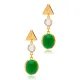Emerald Quartz Triangle Silver Stud Earrings Emerald Quartz Triangle Silver Stud Earrings