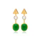 Emerald Quartz Triangle Silver Stud Earrings Emerald Quartz Triangle Silver Stud Earrings