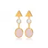 Pink Quartz Oval 925 Silver Stud Earrings