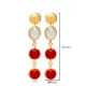 Ruby Round and Oval Stud Silver Earrings Ruby Round and Oval Stud Silver Earrings