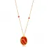 Tiger Eye Quartz Oval Beaded Chain 925 Silver Necklace