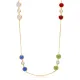 Colorful Quartz 22 Karat Gold Bezel 925 Silver Necklace Colorful Quartz 22 Karat Gold Bezel 925 Silver Necklace