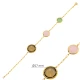 Multicolor Quartz Round Bezel Chain 925 Silver Bracelet | 925 Sterling Silver Wholesale | Sade Silver Multicolor Quartz Round Bezel Chain 925 Silver Bracelet - Sade 925 Silver Jewelry