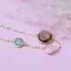 Multicolor Quartz Round Bezel Chain 925 Silver Bracelet | 925 Sterling Silver Wholesale | Sade Silver Multicolor Quartz Round Bezel Chain 925 Silver Bracelet - Sade 925 Silver Jewelry
