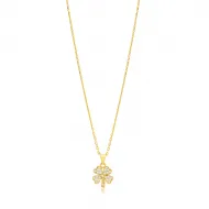 Four Leaf Clover Design Sterling Silver Charm Necklace Pendant