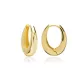 Turkish Plain Oval 925 Sterling Silver Earrings Turkish Plain Oval 925 Sterling Silver Earrings