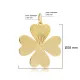 Four Leaf Clover Plain Silver Jewelry Charm