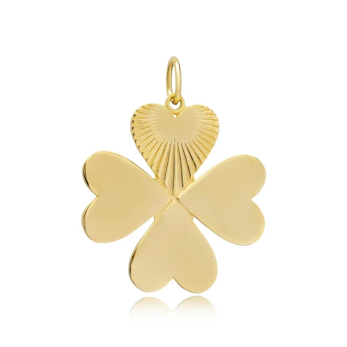 Four Leaf Clover Plain 925 Sterling Silver Necklace