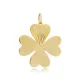 Four Leaf Clover Plain Silver Jewelry Charm