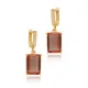 Zultanite Stone Rectangle Shape 925 Silver Dangle Earrings