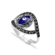 Turkish Evil Eye Shape Adjustable Sterling Silver Ring Turkish Evil Eye Shape Adjustable Sterling Silver Ring