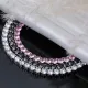Round Shape Black CZ Stones Tennis 925 Silver Bracelet