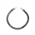 Round Shape Black CZ Stones Tennis 925 Silver Bracelet