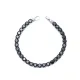 Round Shape Black CZ Stones Tennis 925 Silver Bracelet