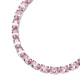 Oval Shape Pink CZ Stones Tennis 925 Silver Bracelet | 925 Sterling Silver Wholesale | Sade Silver Oval Shape Pink CZ Stones Tennis 925 Silver Bracelet - Sade 925 Silver Jewelry