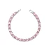 Oval Shape Pink CZ Stones Tennis 925 Silver Bracelet