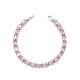 Oval Shape Pink CZ Stones Tennis 925 Silver Bracelet | 925 Sterling Silver Wholesale | Sade Silver Oval Shape Pink CZ Stones Tennis 925 Silver Bracelet - Sade 925 Silver Jewelry
